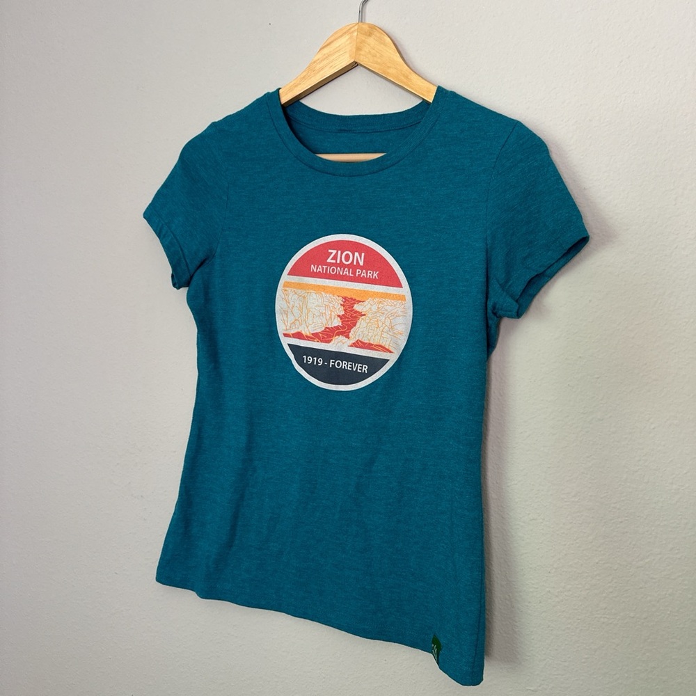 Zion National Park teal and blue t-shirt